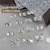 K9 Imitación Huazi Joyería para Uñas Diamante Alta Calidad Mismo Estilo Cuadrado Gordo Transparente Delgado Forma de Huevo de Paloma Fondo Puntiagudo Diamante Decoración de Uñas