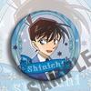 Insignia de animación de Detective Conan insignia L colgante de pata periférica bidimensional póster Anshi a través de