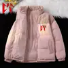 Nuevo Abrigo de Algodón con Cuello Alto y Bloques de Color de Pana de Venta Caliente Americana Ropa para Parejas Abrigo de Algodón Cálido a Prueba de Viento para Hombre Ropa de Invierno