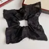 Estilo Igual al de Celebridad de Internet Anillo para el Cabello de Encaje Intestino Grueso Anillo Cuadrado para el Cabello Cuerda de Bola para el Cabello para Mujer Alta Elasticidad Elegantes Accesorios para el Cabello de Mujer