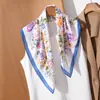 Pañuelo Cuadrado Pequeño Artístico y Fresco para Mujer, Satén Ligero con un Estilo Suave, Diseño Único, Pañuelo Decorativo para el Cuello, Bandana para el Cabello para Mujer