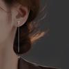 Brincos de Letra para Mulheres, Brincos de Agulha de Prata, Brincos Novos da Moda 2022 para Piercing de Orelha, Brincos de Estilo Simples e Descolado