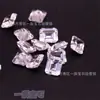 Blanco 9A biselado rectangular coche plano corte esmeralda circón piedra desnuda gema fábrica en stock accesorios incrustado piedra principal