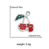 Nuevo Colgante Rojo Fresa Cereza DIY Collar Hecho a Mano Joyería Cadena de Teléfono Encanto Pulsera de Fruta Decoración con Hilo Transfronterizo