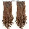 Peruca de Comércio Exterior Cabelo Ondulado Grande Feminino Alongamento de Cabelo com Presilha Conjunto de Sete Peças Peruca Feminina Alongamento de Cabelo Longo Cacheado