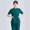 Roupas de trabalho de hospital de animais enfermeira terno manga longa feminina oral masculina sala de cirurgia roupas de trabalho uniforme tamanho