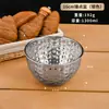 Tigela de salada de aço inoxidável com textura martelada, tigela aprofundada para bater ovos, tigela para assar e misturar, tigela para servir, recipiente para alface e travessa para servir