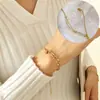 Pulseira Meichen, Estilo Europeu e Americano, Cor Dourada 18K, Não Desbota, Simples e Versátil para Mulheres, Estilo Ins, Personalizada, Moderna, Luxo Leve, Joias Transfronteiriças