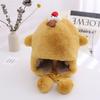 Nuevo Sombrero Coreano de Invierno para Niños, Lindo Pollo Cucú con Orejas, Sombrero de Felpa, Terciopelo Engrosado, Cálido para Niños Medianos y Grandes