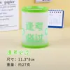 Simples inspirador redondo grande capacidade dobrável faça você mesmo porta-canetas transparente papelaria de estudante armazenamento de mesa balde de canetas