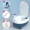 Cojín de asiento de inodoro portátil para bebés y niños, asiento de inodoro urinario orinal para niños con respaldo, asiento de inodoro de banco pequeño