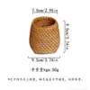 Tecelagem de Bambu Vietnamita Retrô Madeira Trançada Porta-Canetas Papelaria de Mesa Pente Ferramenta de Caligrafia Maquiagem Suporte Organizador Ornamento