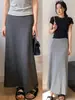 Maternity Adjustable Skirt Without Support for Pregnant Women 2025 Summer Outer Wear Casual Slimming Look Long Hip-Hugging Fishtail Skirt for Women
