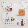 Prateleira de Painel de Pegboard de Madeira Sólida Nova e Moderna em Formato de Gato para Quarto de Crianças, Suporte para Plantas e Armazenamento de Quarto