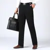 Pantalones Casuales de Algodón 100% Puro para Hombre Verano 2026 Pantalones Largos Rectos Holgados para Padres de Mediana Edad y Mayores Pantalones de Vestir Delgados