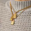 Collar Colgante Estrella de Ocho Puntas con Relieve Tridimensional de Cartas de Tarot Incrustado de Diamantes Collar del Dios Sol Flor Acero Inoxidable Joyería