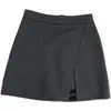 Saia de terno feminina 2024 novo estilo de verão, saia justa ao corpo, calça saia anti-exposição, cintura alta, fenda, saia curta elegante em A