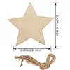 Etiquetas Colgantes Navideñas de Madera Transfronterizas Etiquetas Pequeñas de Madera Colgante Grabado Manualidades Joyería Regalos Procesamiento Hueco Láser