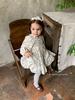 Outono 2026 Novo Estilo Coreano Vestido Elegante com Babados para Bebê Menina Vestido Princesa Fresco Floral de Manga Longa para Bebê