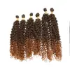 Cortina de Cabelo de Fibra Química Europeia e Americana Conjunto de Seis Peças Espelho Cruzado Extensões de Cabelo de Comércio Exterior Africano Peças de Cabelo Cacheado Estilos Que Podem Ser Teceidos Fornecidos Diretamente pelos Fabricantes