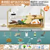 Aquário de Vidro para Tartarugas para Uso Doméstico na Sala de Estar, Tanque de Criação Universal com Plataforma para Tomar Sol, Aquário Ecológico Paisagístico para Peixes Pequenos, Tanque de Criação Mista para Peixes e Tartarugas