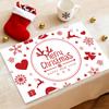 Manteles Cuadrados Navideños Transfronterizos, Manteles Individuales con Atmósfera Navideña, Decoraciones de Mesa para Restaurante, Posavasos para Cocina del Hogar