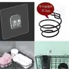 Gancho de Agarre Sin Costuras, Gancho de Garra de Bayoneta sin Taladro, Accesorios de Gancho, Parche para Estante de Almacenamiento de Cables, Gancho Adhesivo Transparente