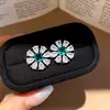 Pulseira Colar Anel Flor de Zircônia de Luxo Leve Francês Nicho de Alto Padrão Corrente para Clavícula Conjunto de Joias Exquisito Versátil