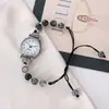Alto Valor Yan Festa de Estudantes Nicho Simples Pequena Camélia Pérola Cerâmica Contas Corda de Mão Relógio de Quartzo Saída de Fábrica