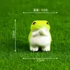 Lindo Dibujo Animado Rana Extraña Micro Paisaje Accesorios de Muñeca Creativos Artesanía de Resina Adornos de Escritorio para Coche