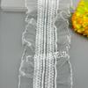 Versão coreana saia borda malha elástico roupa sapatos e chapéus acessórios têxteis para o lar alça de flor DIY acessórios de cabelo laço fita