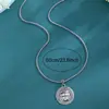 Collar Punk Vintage Hombres Transfronterizo Acero de Titanio Cabeza Humana Colgante Cadena de Suéter Viento Frío Moda Cadena para Clavícula Joyería Mujeres