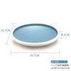 Plato para Bistec Occidental de Melamina Transfronterizo, Vajilla de Estilo Minimalista Nórdico, Plato Azul y Blanco Extra Grueso, Bol Grande, Extra Grueso y Duradero