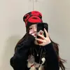 Chapéu de Tricô Sexy Lábios Outono e Inverno para Mulheres Personalidade Hip-Hop Estilo Europeu e Americano Chapéu Frio de Rua Chapéu Pulôver Atacado