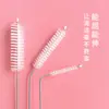 Escova de Limpeza para Canudo de Garrafa Dobrável de Aço Inoxidável, Escova para Tampa de Copo e Bico, Escova Pequena para Bico de Copo de Água, Escova para Canudo com Cerdas Macias
