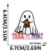 Patch Bordado de Bruxa e Abóbora de Halloween Patch de Fantasma Cartoon Decoração de Feriado Patch Termocolante Bordado de Fantasma