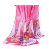 Novo produto estilo K, estampa de borboleta colorida, cachecol longo de seda em chiffon, atacado, fabricante de Yiwu, fornecimento de barraca de cachecol de outono e inverno