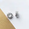 6 Contas Espaçadoras Circulares Grandes de Liga Metálica Acessórios para Pulseiras de Cristal DIY Joias Atacado