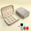 Caja de joyería personalizada con espejo de fabricante de comercio exterior, bolsa de almacenamiento para accesorios, caja de regalo para anillos, pendientes, collares de perlas, con opción de impresión