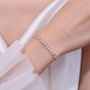 Pulsera de una sola fila de circonita de diamante de 2.5 mm para mujer, moderna, elegante, versátil, imitación de moissanita, joyería de diseño nicho