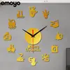 Reloj de pared creativo 3D acrílico transfronterizo de Navidad DIY reloj reloj pegatinas de pared productos de éxito de Amazon