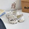 Zapatos Gruesos de Suela para Mujer Estilo Coreano Boca Baja Tipo Papá 2024 Nuevo Verano Transpirables Versátiles Casuales Zapatos Forrest Gump Xy-A306