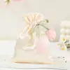 Bolsa de Regalo Boda Belleza Bolsa de Dulces Bolsa de Regalo de Mano Bolsa con Cordón de Tulipán Bolsa de Seda Hanfu Bolsa de Dulces de Boda