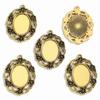 Acessórios para Joias de Liga DIY Pedra do Tempo Base Oval Suporte Pulseira Colar Decoração Pingente C101