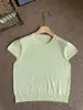 Tienda insignia Shanghai Dan Nong/ed El mismo estilo de Gao Yuanyuan Primavera/Verano 2026 nueva camiseta de punto holgada con mangas acampanadas en color was