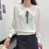 Camiseta Base Primavera Mujer 2023 Nueva Moda Moderna Camisa de Punto Francesa de Moda Tejida Chic Top de Seda de Hielo