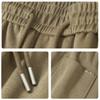 Pantalones Casuales de Punto Rectos de Pierna Ancha Estilo Retro Americano para Hombre, Empalmados Sueltos de Moda con Cordón Deportivos Versátiles