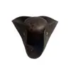 Chapéu de Pirata de Couro PU para Halloween Chapéu Triângulo Piratas do Caribe Chapéu de Performance Cosplay Capitão Pirata Jack