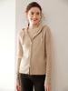 Cárdigan de Punto con Capucha de Color Sólido y Doble Cremallera Transfronterizo para Mujer, Prenda Exterior de Cachemira, Camisa Exterior Simple de Lana de Color Sólido