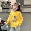 Camiseta de Manga Larga para Niñas Ropa Interior para Bebés y Niños Top Básico de Algodón Puro para Niños Medianos y Grandes Niñas Top Elegante Ropa de Primavera y Otoño